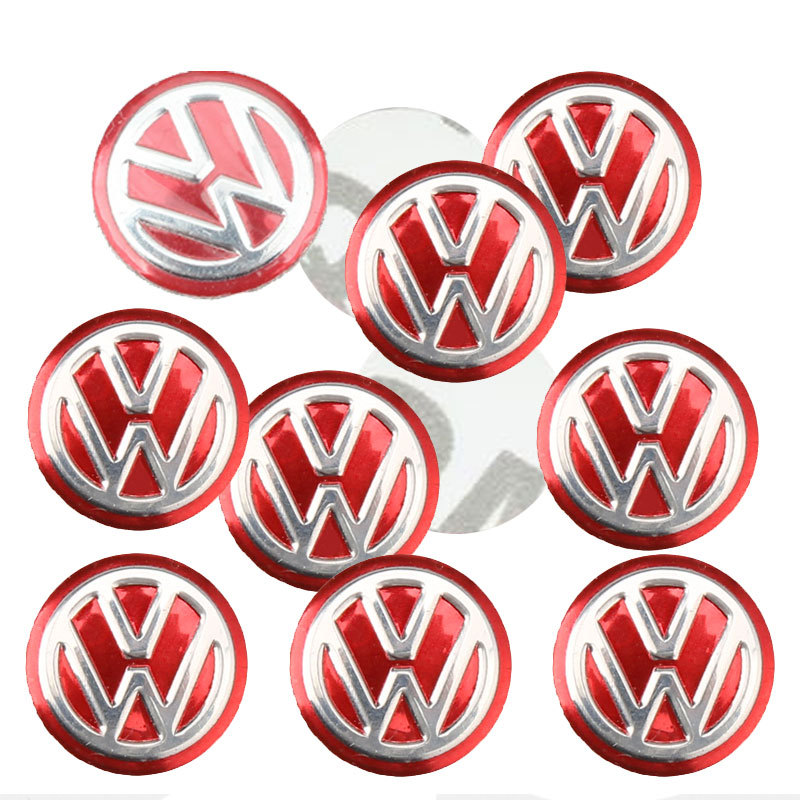 14MM VW Metal Emblem Logo Sticker for Early Volkswagen Passat B5 Flip Remote Key Fob 2005-2009