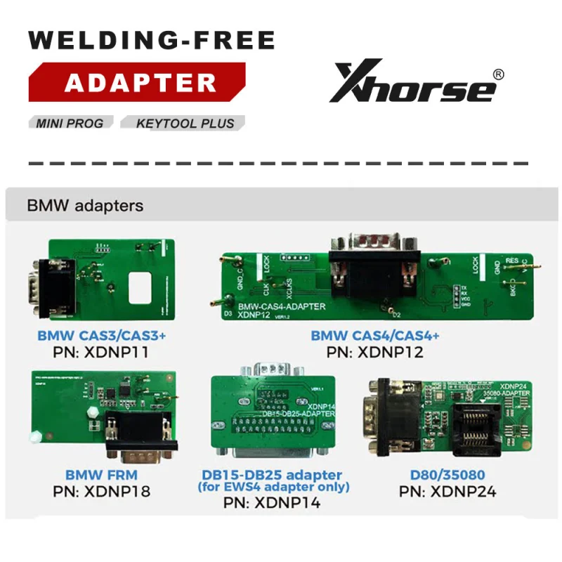 Xhorse Solder-Free Addapters Work with VVDI Prog/ MINI PROG and KEY TOOL PLUS