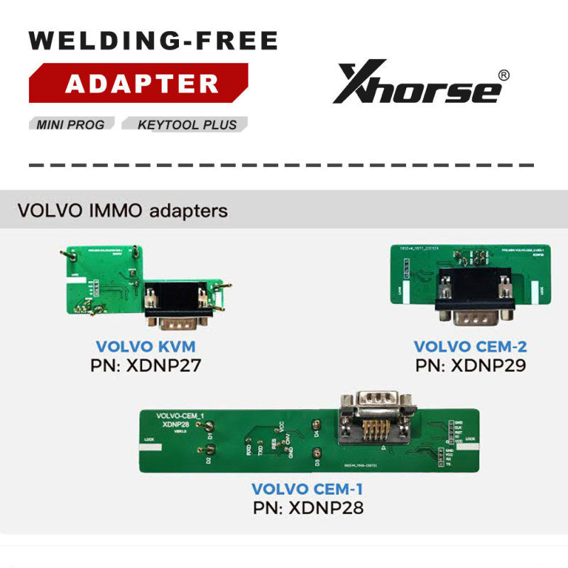 Xhorse Solder-Free Addapters Work with VVDI Prog/ MINI PROG and KEY TOOL PLUS