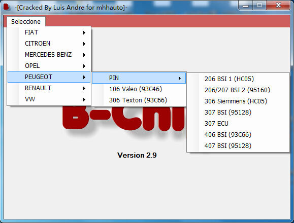 B-Chip IMMO Pin Code Calculator v2.9 Software Calculate Pincode with Dump File