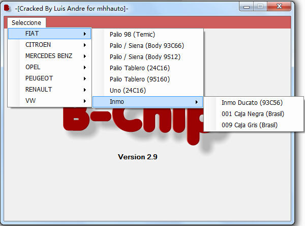 B-Chip IMMO Pin Code Calculator v2.9 Software Calculate Pincode with Dump File