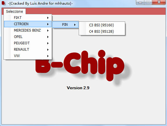 B-Chip IMMO Pin Code Calculator v2.9 Software Calculate Pincode with Dump File