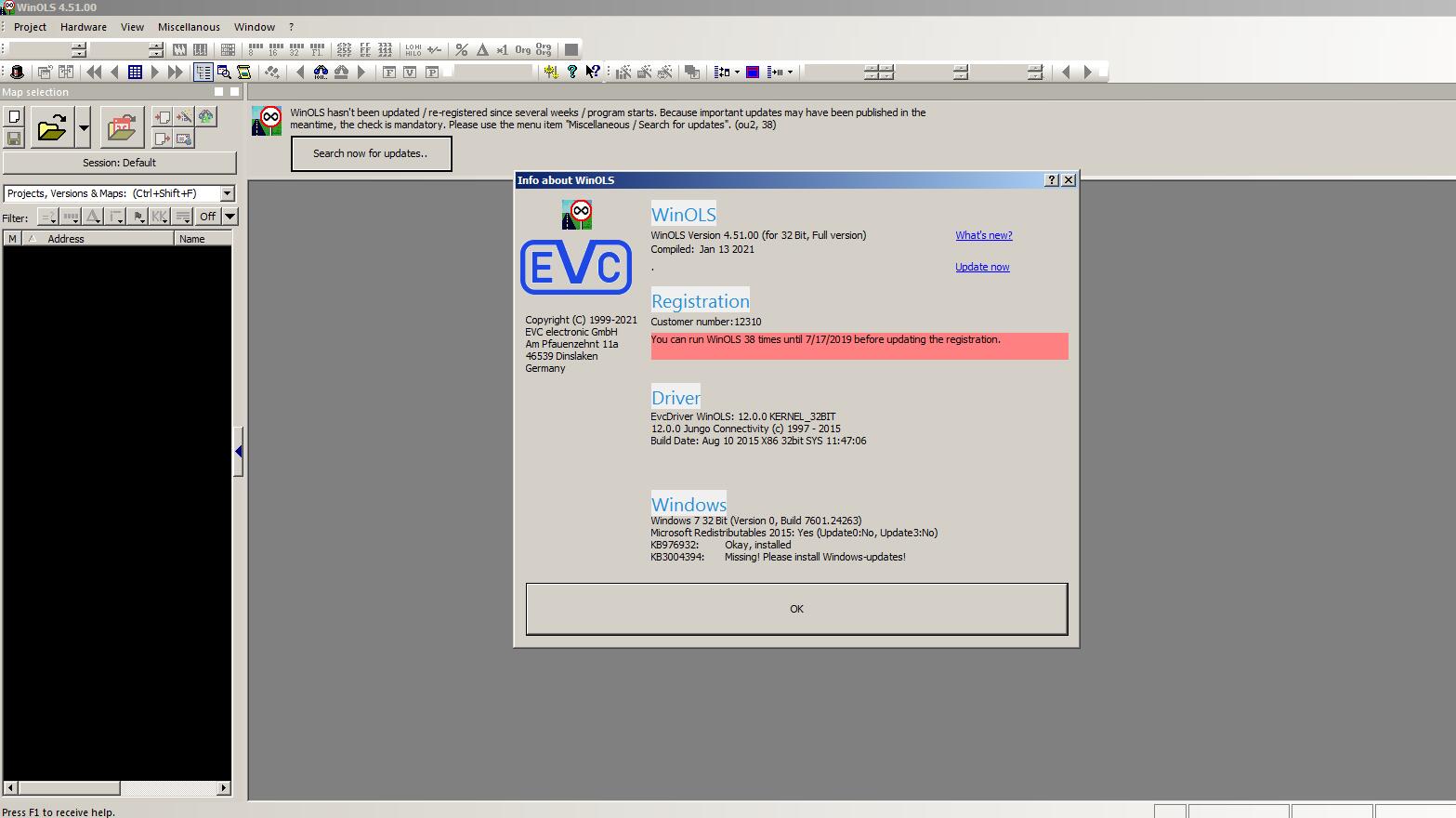 Winolpc WinOLS 4.51 Full Version+Plugins+Video Guide Installed in VMware