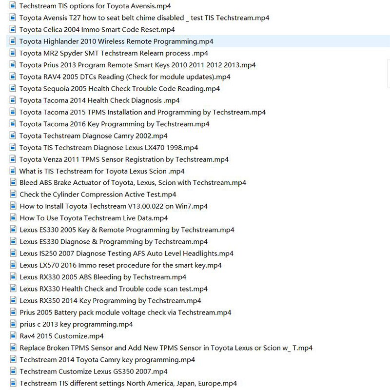 Video+PDF Guide for Toyota Techstream TIS Software Beginner