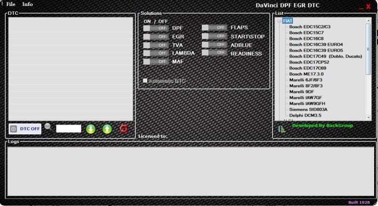 Davinci 1.0.28 DPF EGR DTC Adblue OFF Remover Software Download+Video Guide