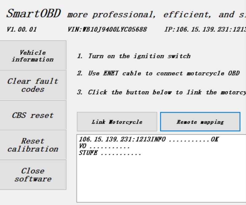 BMW ENET Cable with SmartOBD Motorcycle Maintenance Software for C400GT 750GS 850GS 900XR 900R 1250GS