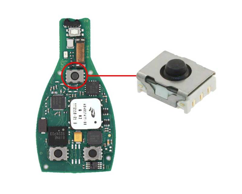 Button Switch For Mercedes FBS4 Original Smart Remote Key PCB