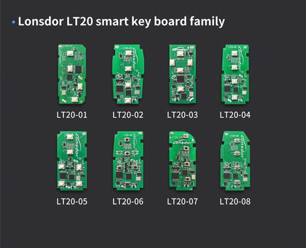 Lonsdor LT20 Series Universal PCB Board for Toyota Lexus 8A+4D Smart Key 433 / 315 MHz