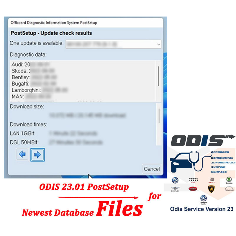 Newest Database Files ODIS Service Software V23.0.1 Update EU Postsetup 1290