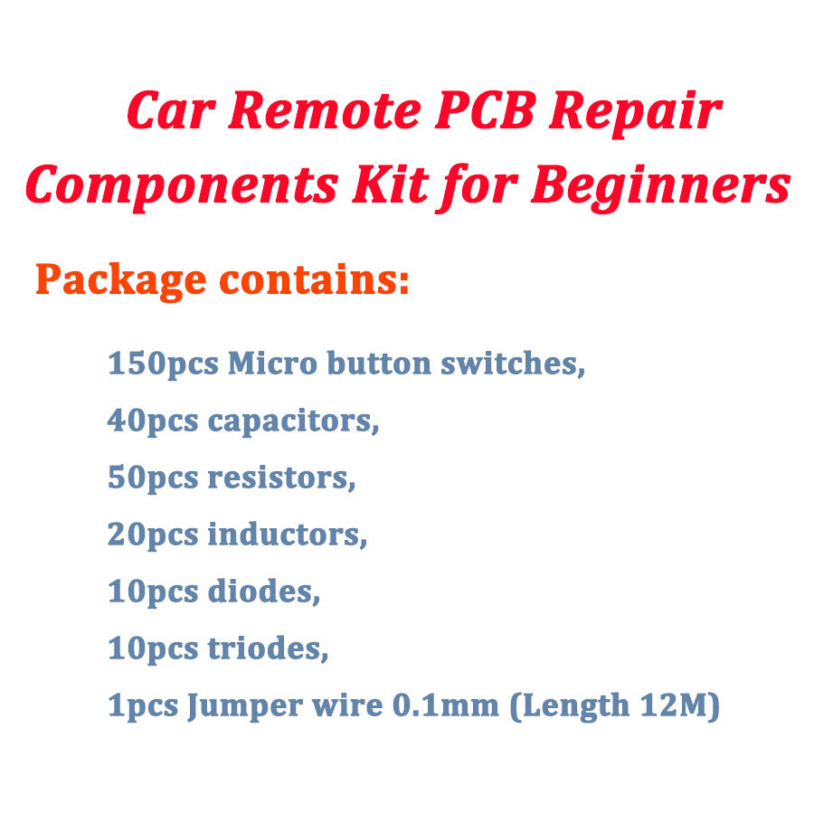 Car Remote Control Key PCB Board Repair Components Kit for Beginners