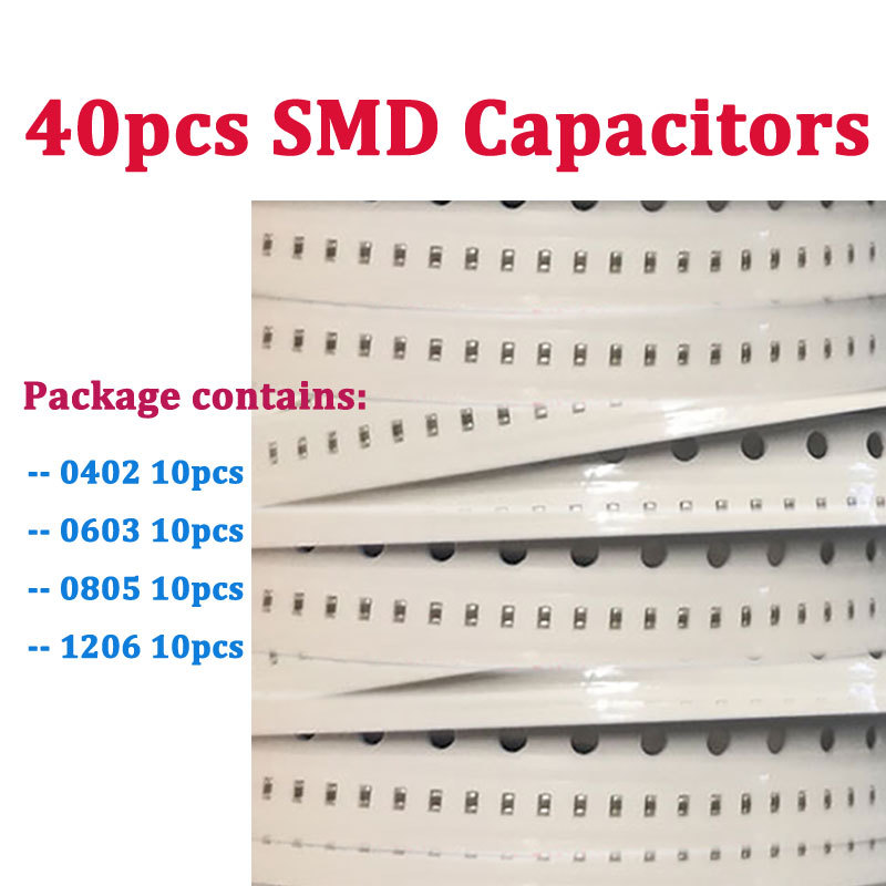 (40pcs) 0402 0603 0805 1206 SMD Capacitors for Car Key Remote PCB Leakage Repair