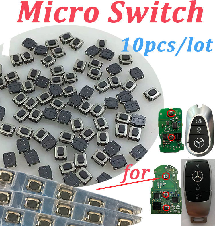 (10pcs) SMD Mico Switch for Mercedess Benz AMG63 AMG65 W223 Smart Key Remote PCB Repair