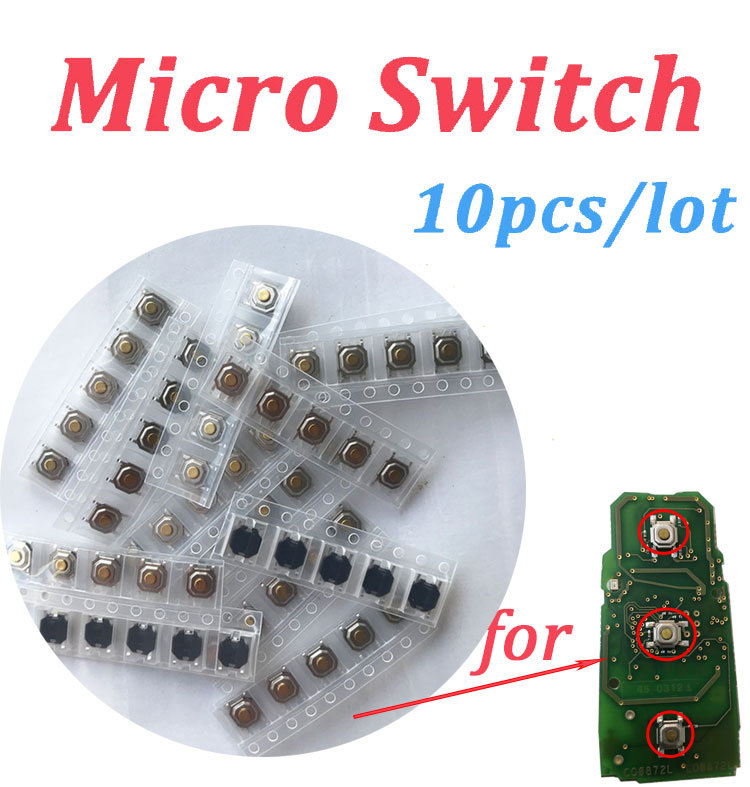 (10pcs) SMD Micro Switch for Volkswagen VW Magotan CC B6 B7 B8 Smart Key Remote PCB Repair