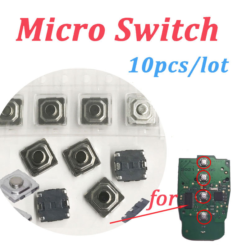 (10pcs) SMD Micro Switch for Audi Q5 754C 754G 754J Smart Key Remote PCB Repair