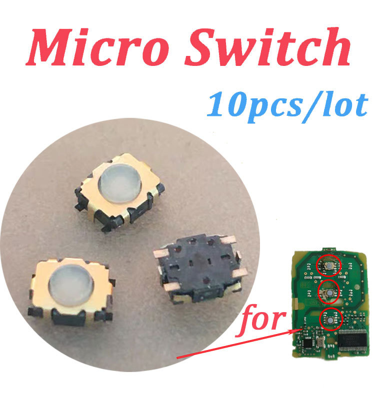 (10pcs) SMD Mico Switch for 2017 New Honda CRV CIVIC VEZEL Smart Key Remote PCB Repair