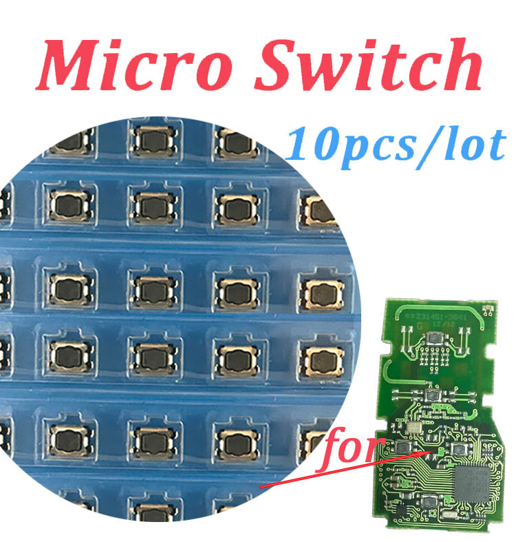 (10pcs) SMD Micro Switch for 2023 Toyota Sienna Smart Key Remote PCB Repair