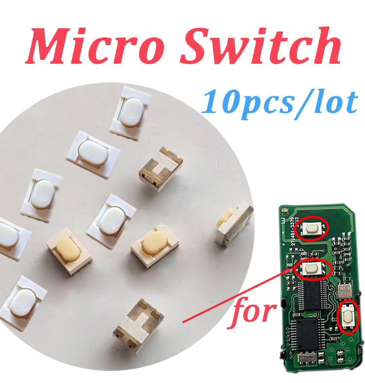 (10pcs) SMD Micro Switch for Toyota Smart Key Remote PCB Repair