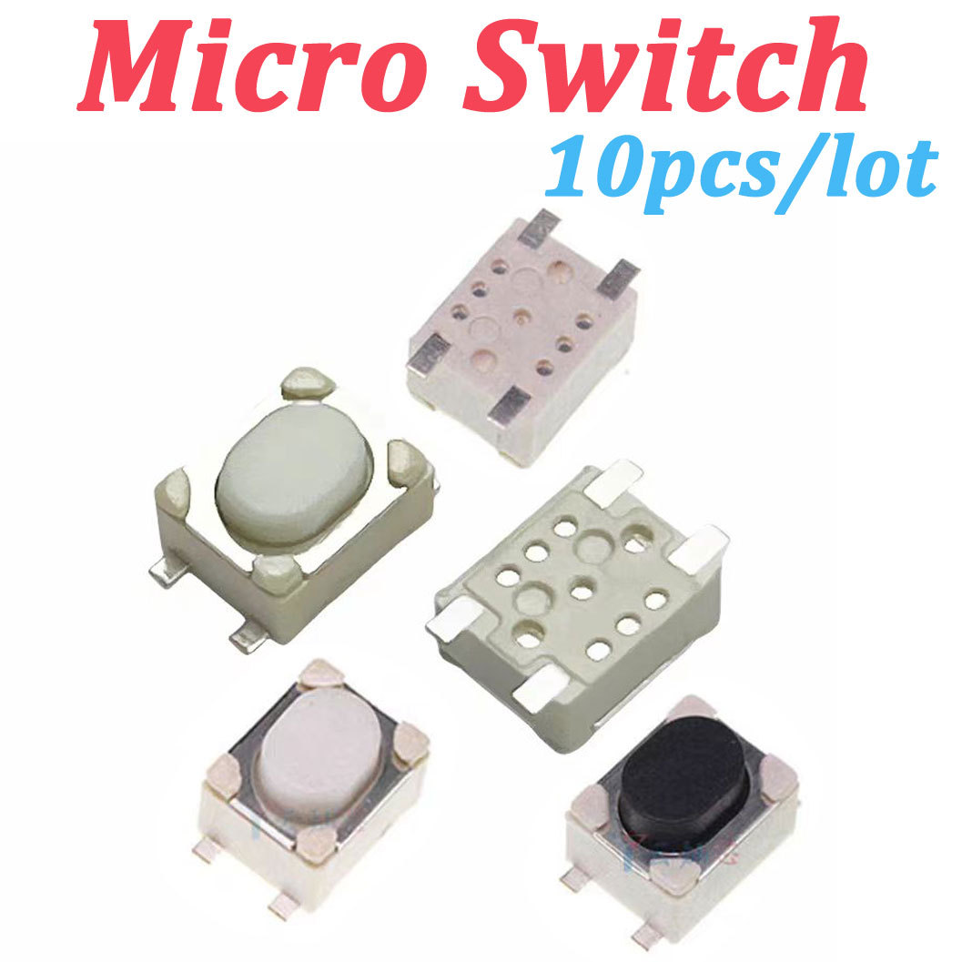 (10pcs) 3.2*4.2*2.5mm SMD Micro Switch for Car Key Remote Control PCB Repair