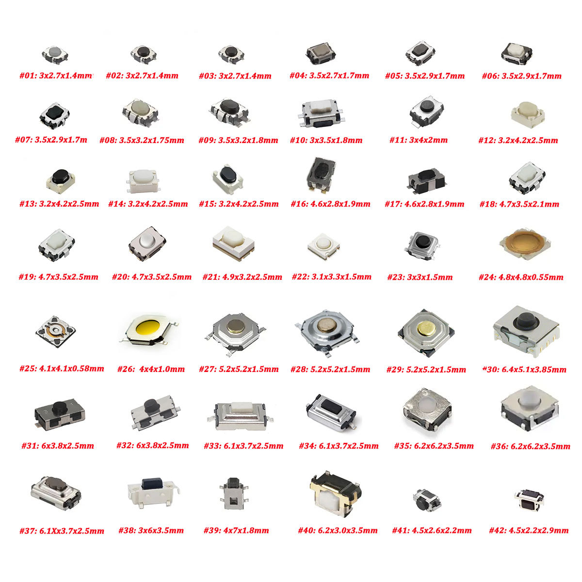 SMD Light Touch Switches for Keyless Remote Key Fob Push Button Tactile Micro Switch DIY Repair