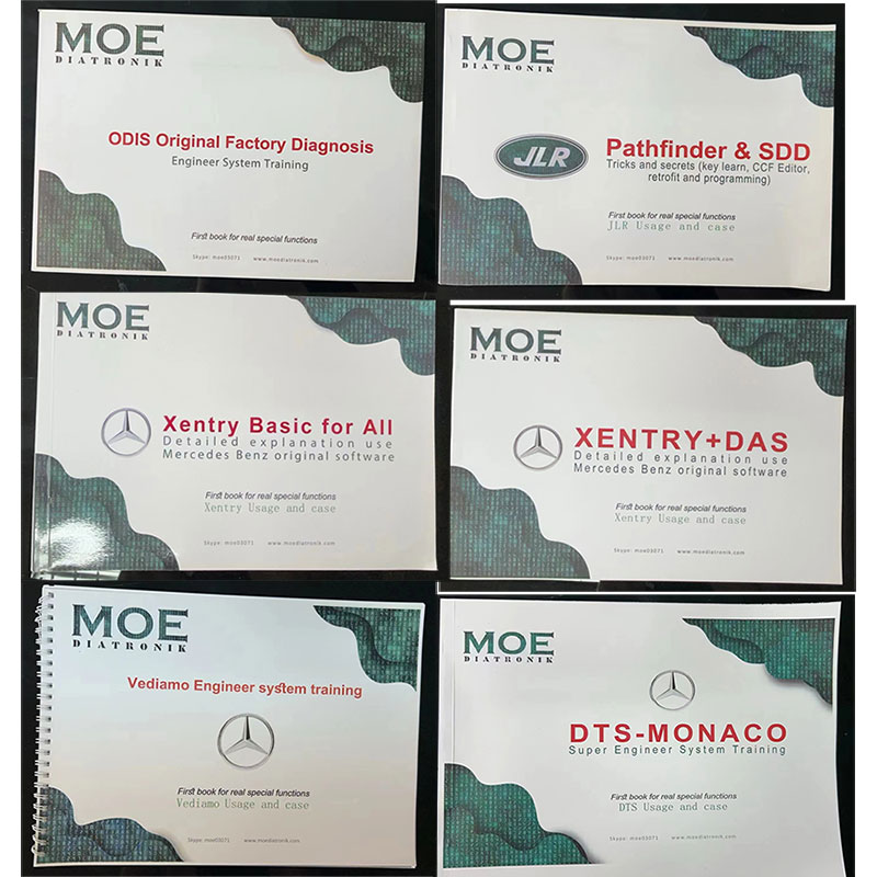 MOE Training Books for Pathfinder & SDD, ODIS, Xentry Basic, Xentry+DAS,  Vediamo, DTS-MONACO