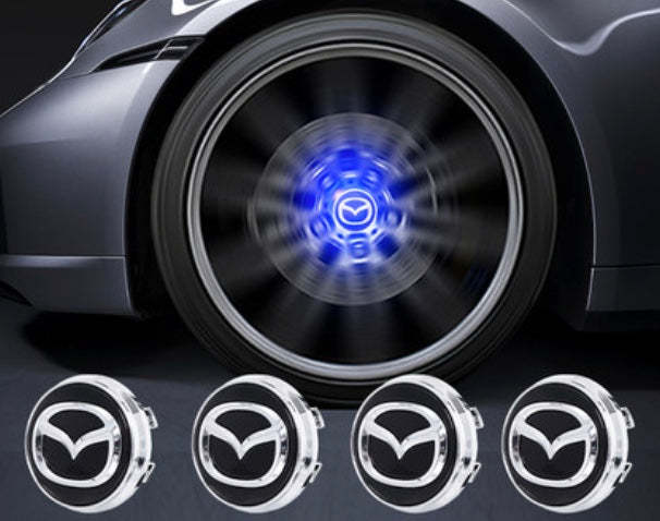 56MM MAZDA Led Wheel Center Cap Cover Blue Red White Colorful Light Floating Logo for Demio RX-8 CX5 CX8 CX4 CX3 MX5