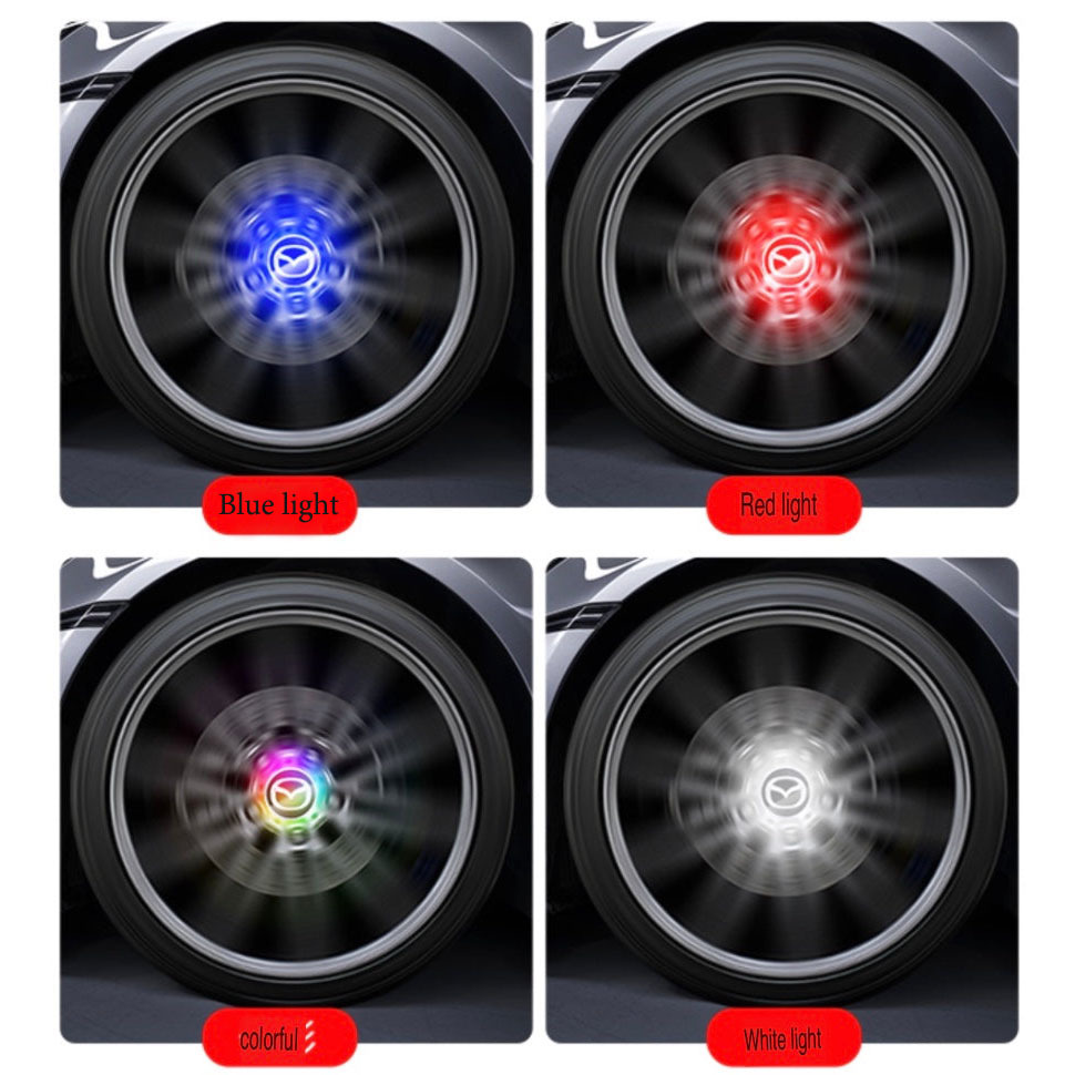 56MM MAZDA Led Wheel Center Cap Cover Blue Red White Colorful Light Floating Logo for Demio RX-8 CX5 CX8 CX4 CX3 MX5
