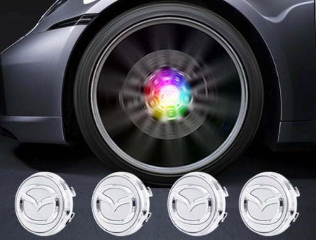 56MM MAZDA Led Wheel Center Cap Cover Blue Red White Colorful Light Floating Logo for Demio RX-8 CX5 CX8 CX4 CX3 MX5