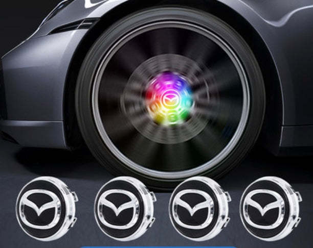 56MM MAZDA Led Wheel Center Cap Cover Blue Red White Colorful Light Floating Logo for Demio RX-8 CX5 CX8 CX4 CX3 MX5