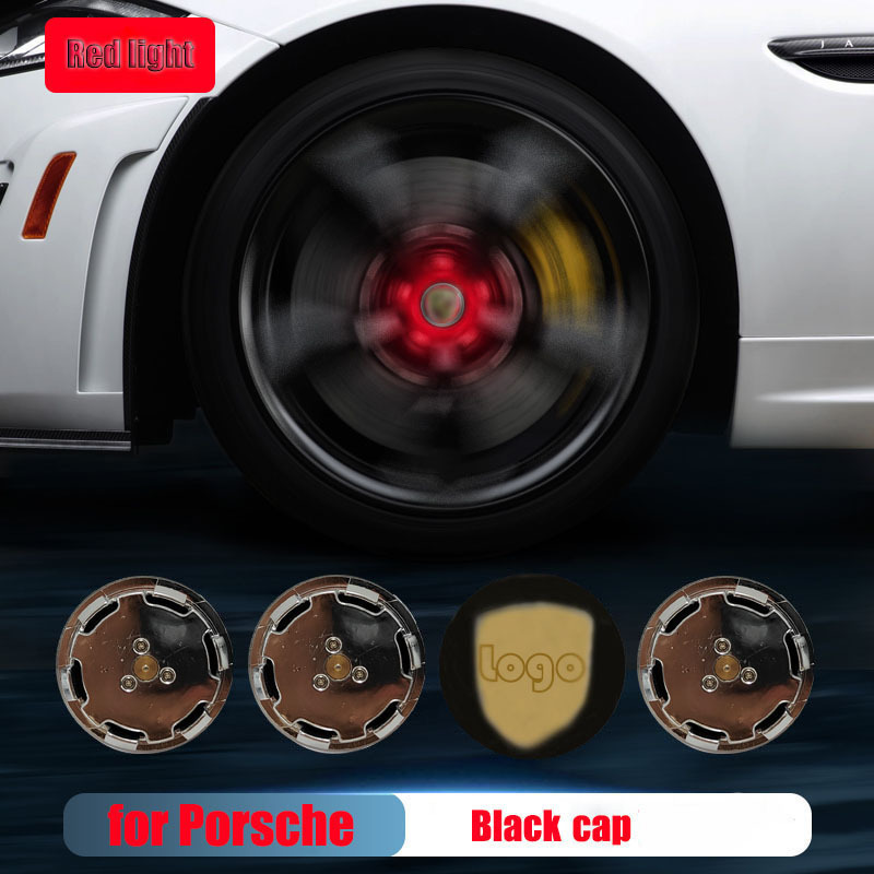 Porsche Cayenn*e Macan 65MM 76MM LED Floating Car Wheel Hub Caps Plug and Play Waterproof Blue Red White Colorful Lights Badge