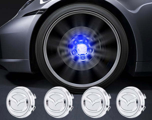 56MM MAZDA Led Wheel Center Cap Cover Blue Red White Colorful Light Floating Logo for Demio RX-8 CX5 CX8 CX4 CX3 MX5