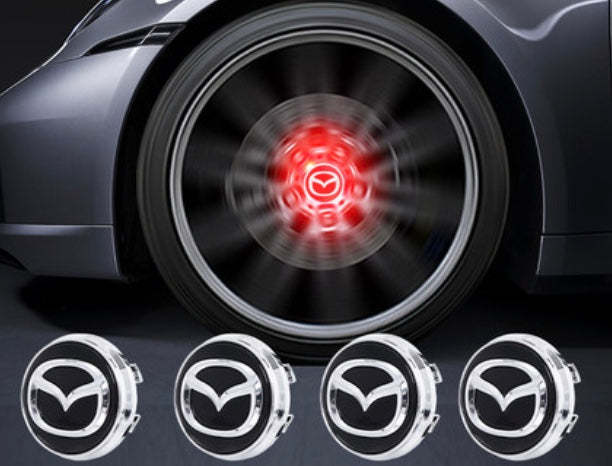 56MM MAZDA Led Wheel Center Cap Cover Blue Red White Colorful Light Floating Logo for Demio RX-8 CX5 CX8 CX4 CX3 MX5