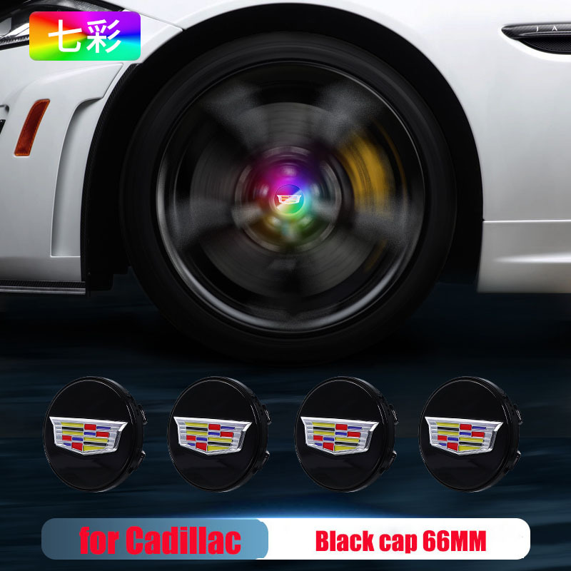 4pcs/Set 66mm Cadillac Led Floating Wheel Center Caps Blue Red White Colorful Lights Emblem for ATS CTS XTS CT6 XT5