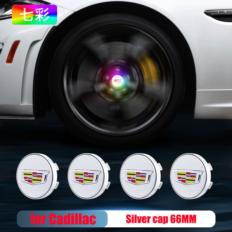 4pcs/Set 66mm Cadillac Led Floating Wheel Center Caps Blue Red White Colorful Lights Emblem for ATS CTS XTS CT6 XT5