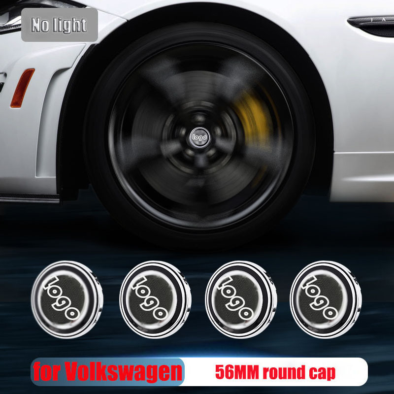 VW 56mm 60mm 65mm Blue Red White Colorful Lights Led Floating Wheel Hubcaps Center Cap Logo for Golf Passat Arteon Tiguan Atlas Bettle ID 3 4 6