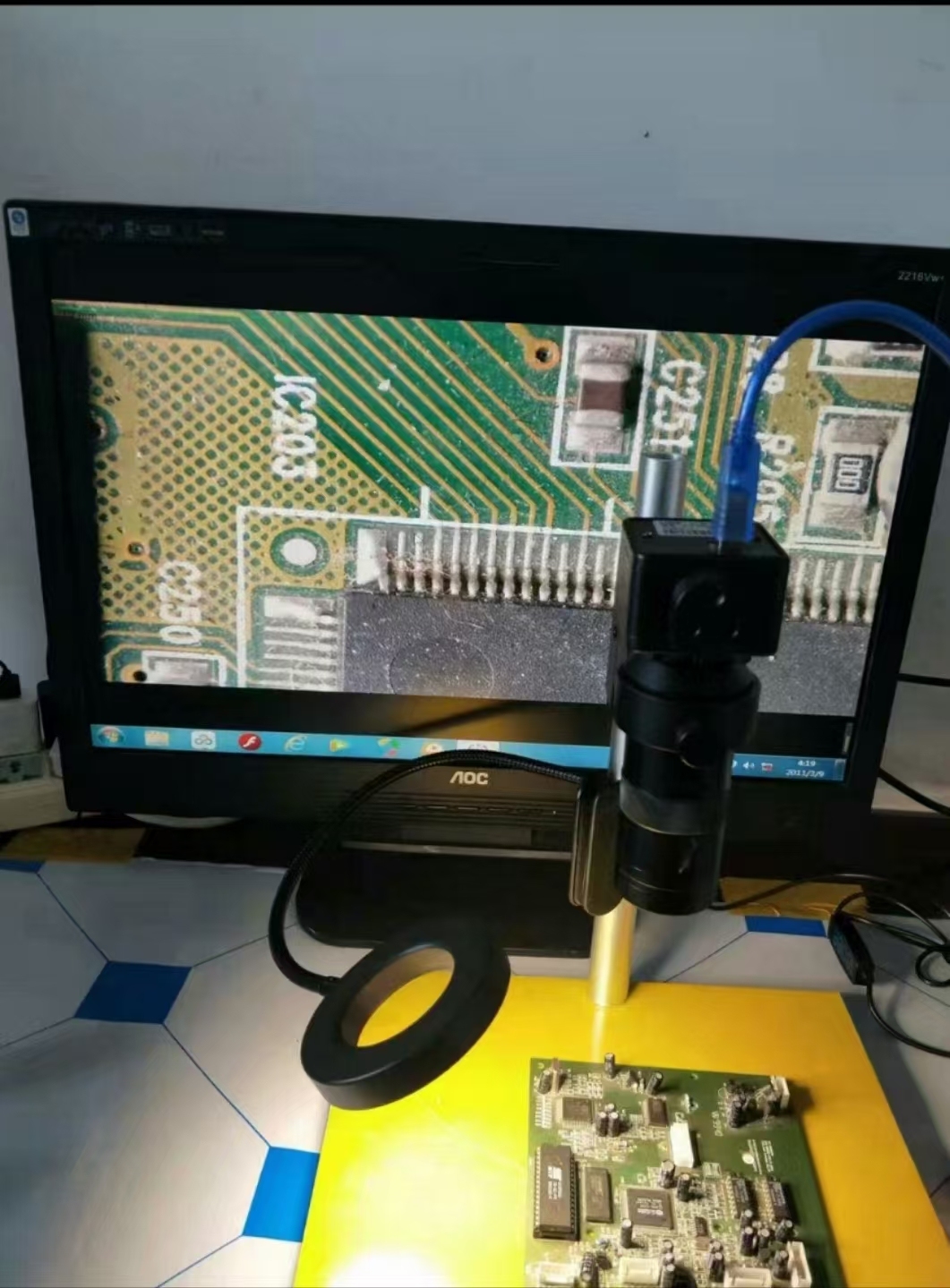 Electronic PCB Repair HD Electron Microscope Support Window 7 /10/11
