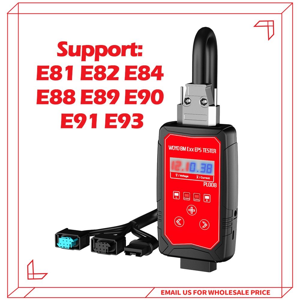 WOYO PL008 BMW EPS Tester for E Series Motor Device Driver On Bench Test