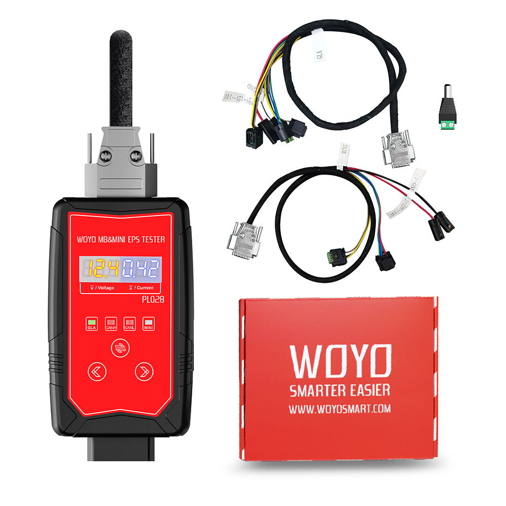 WOYO PL028 EPS Tester for Mercedes Benz & BMW MINI Wheel Steering Motor On Bench Test