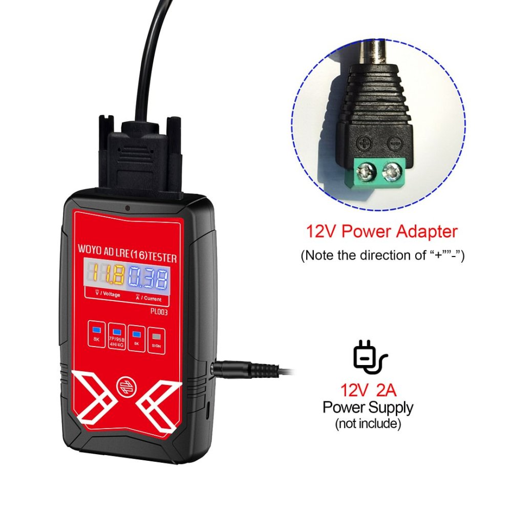 WOYO PL003 Steering Angle Sensor Tester for AUDI LRE 16 4G/8K 8K0 953 568 On Bench Test