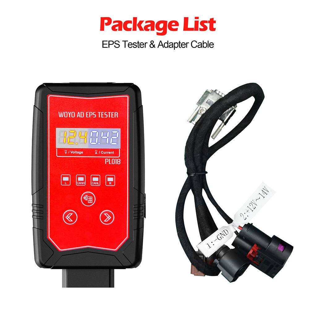 WOYO PL018 Audi EPS (Electric Power Steering) Tester for A4 A5 A6 Q5 Q7 Wheel Steering Motor Driver On Bench Test