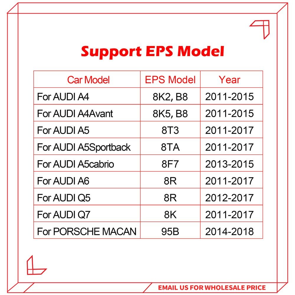 WOYO PL018 Audi EPS (Electric Power Steering) Tester for A4 A5 A6 Q5 Q7 Wheel Steering Motor Driver On Bench Test