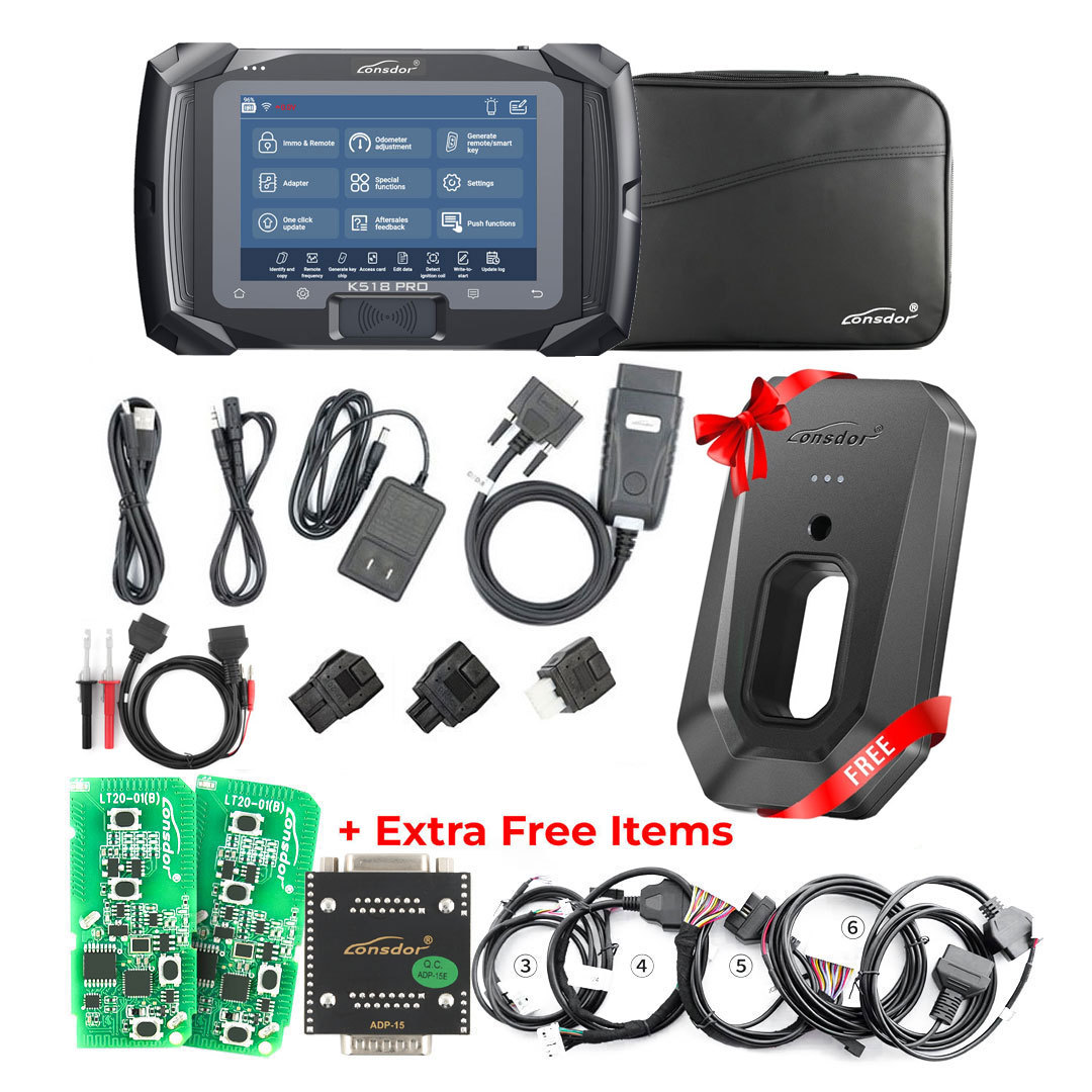 Lonsdor K518 PRO Key Programmer Full Version & K518 PRO FCV (Free Combination Version) Universal Key Programming Device