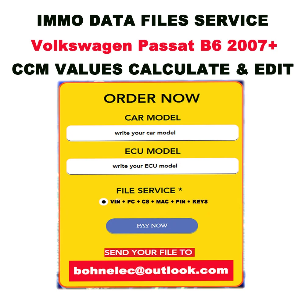 [Immo Data File] VW CCM Values Calculate & Edit Service for Volkswagen ...