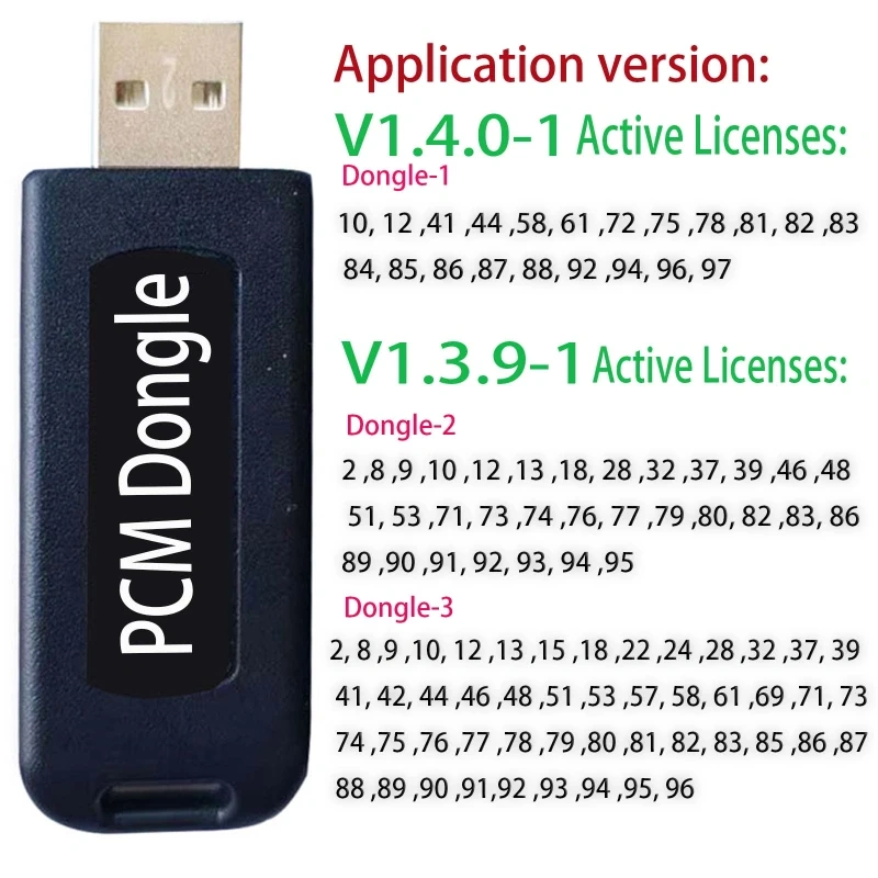 PCMDongle V1.4.0-1 / V1.3.9-1 Software for PCMTOOL / PCMflash / PCMmaster ECU Chip Tuning Tool Active New Licenses USB Dongle