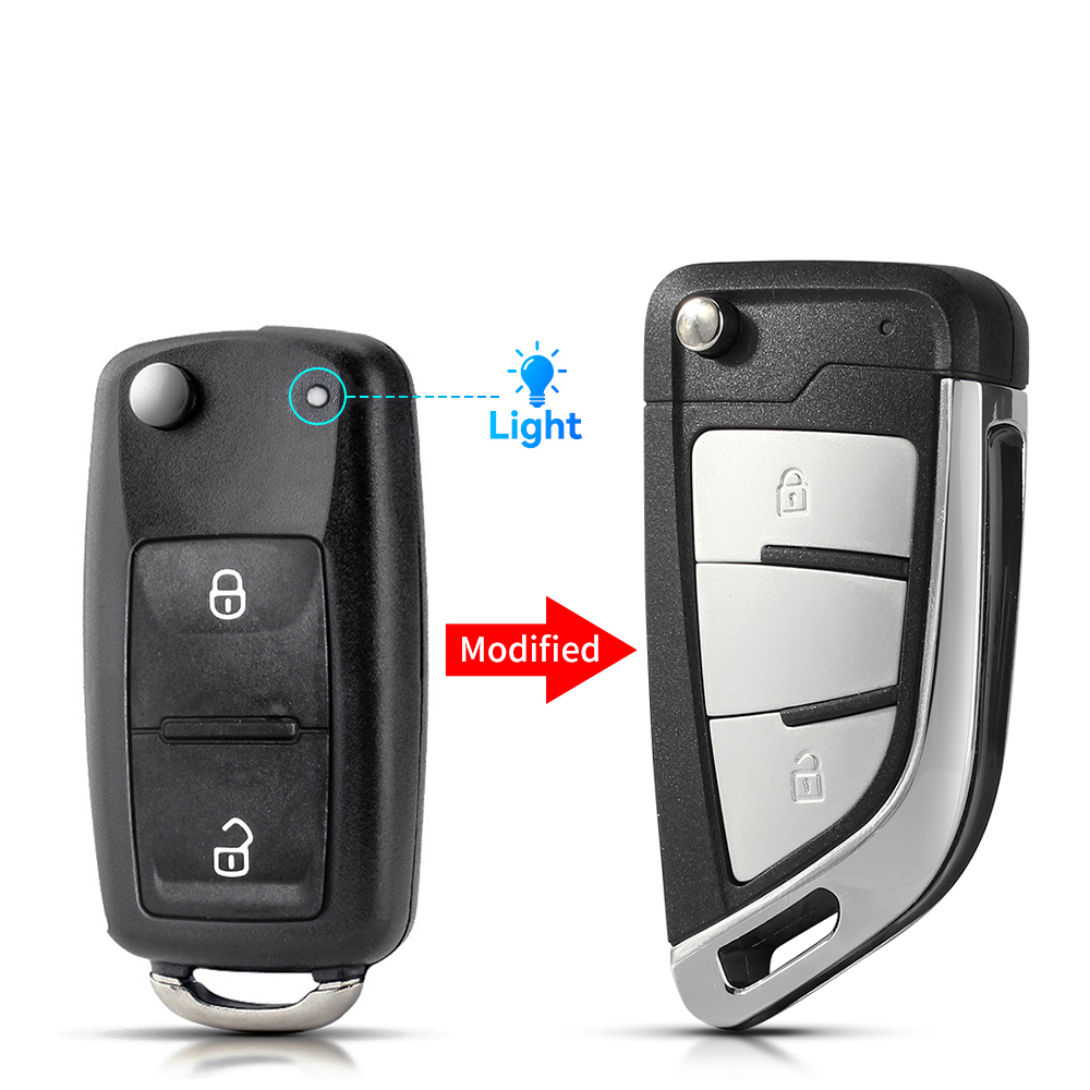 Modified Key Shells for Volkswagen Remote Fobs Empty Blank Case No Chip No PCB Board