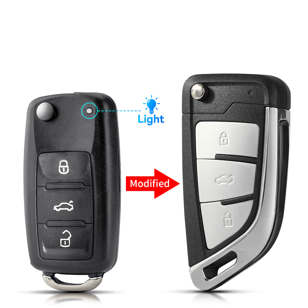 Modified Key Shells for Volkswagen Remote Fobs Empty Blank Case No Chip No PCB Board
