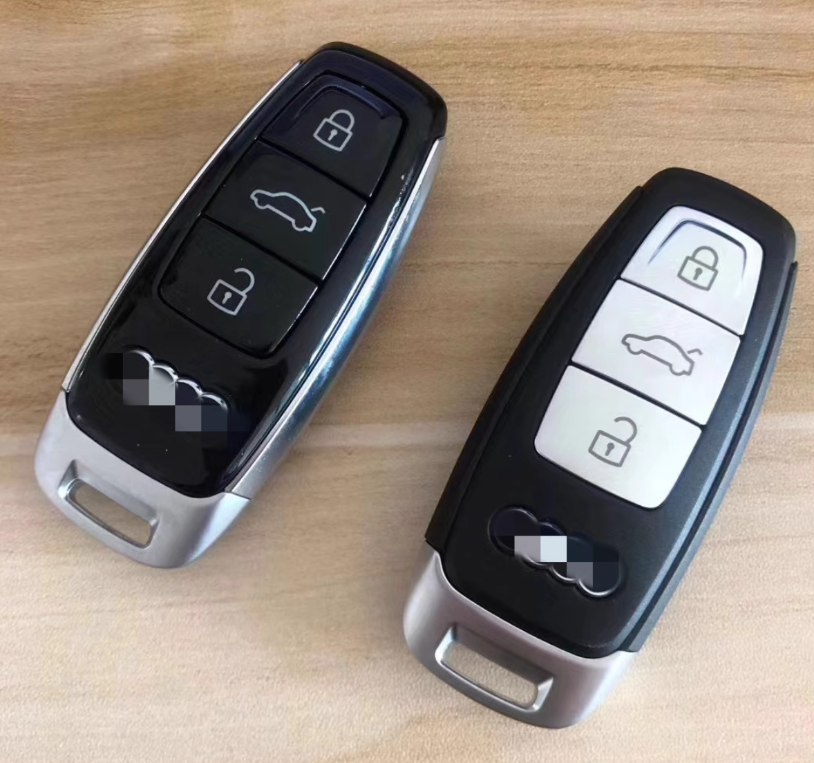 for Audi Smart Card Shell with Spare Key Blade Empty Blank Case No Chip No PCB Board