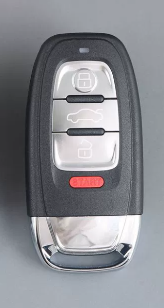 for Audi Smart Card Shell with Spare Key Blade Empty Blank Case No Chip No PCB Board
