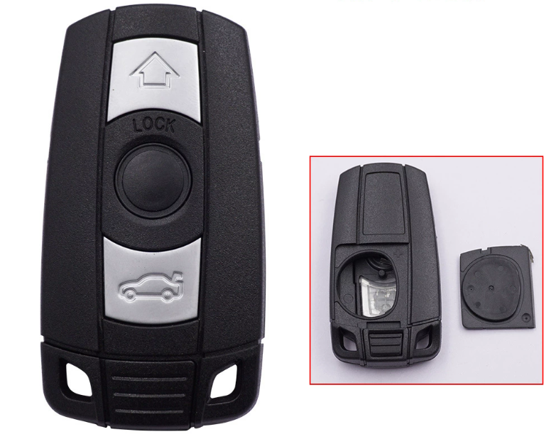 for BMW Smart Card Shell with Spare Key Blade Empty Blank Case No Chip No PCB Board