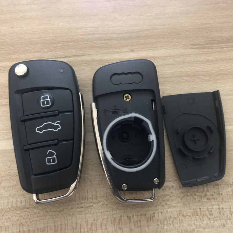 for Audi Flip Key Shell Switchblade Key Empty Blank Case No Chip No PCB Board