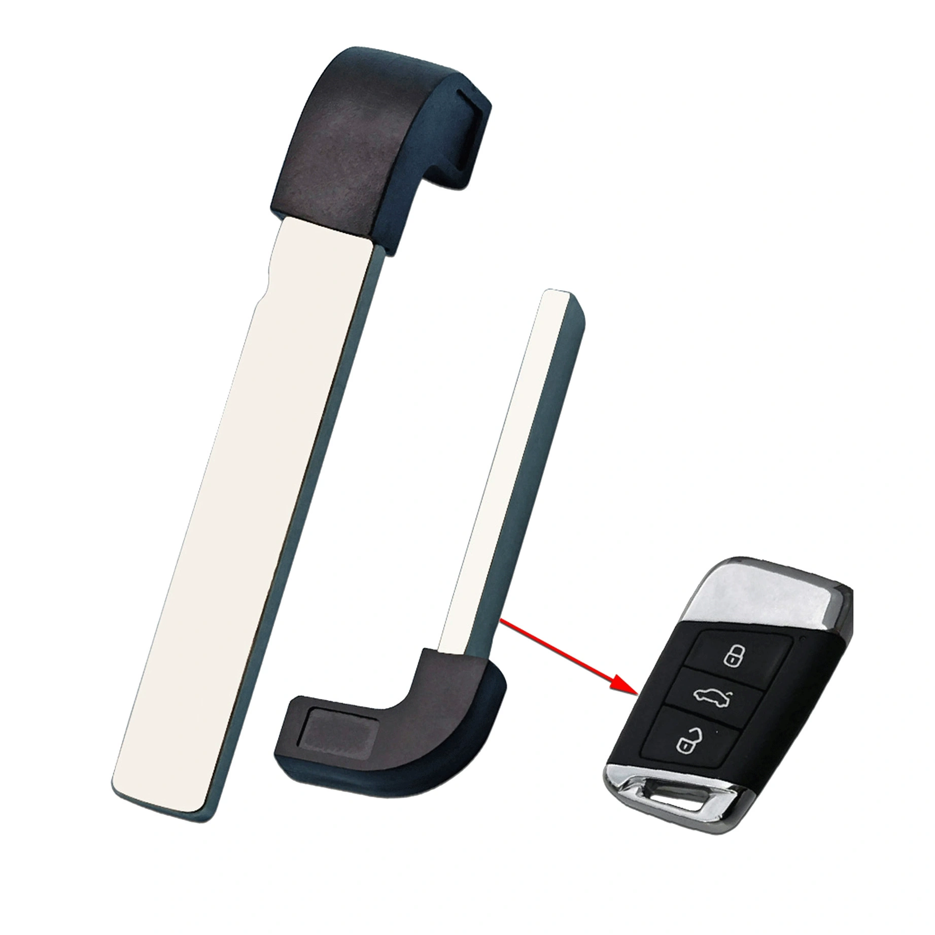 Mechanical Key for Volkswagen Smart Remote Fobs Spare Key Replacement